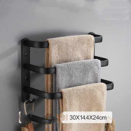 Bathroom aluminum towel rack