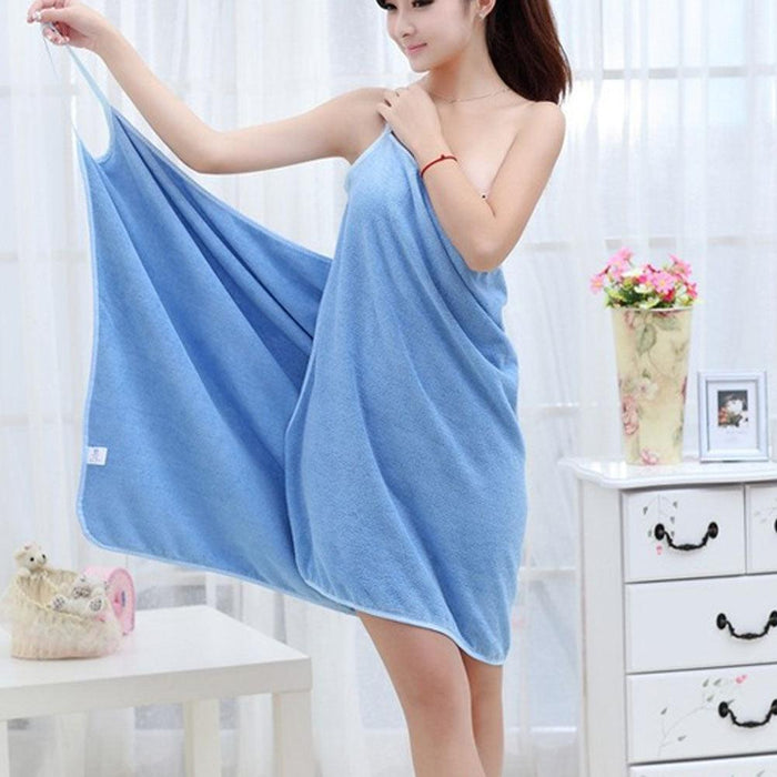 Beach Towel - Wearable Microfiber Bathrobe Woman Shower - Swimsuit cover up