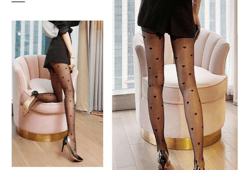 Black Silk Stockings Woman Thin Style INS Tide New Jacquard Net Red