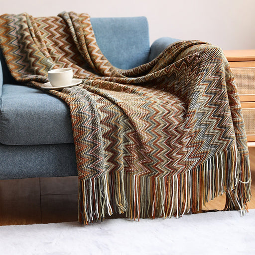 Bohemian Sofa Blanket Cross Border Knitting Blanket Office Nap Blanket Air Conditioning Blanket
