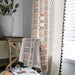 Boho Cream Cotton And Linen Print Sun Shade Non-punched Curtain Fabric