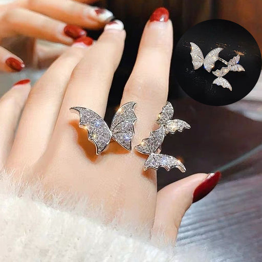 Butterflies Rings With Bead For Women