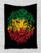 Calico lion headband black background wall hanging suitable for bedroom living room dormitory light green and yellow