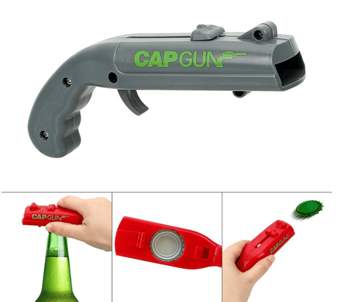 Can Openers Spring Catapult Launcher Gun Shape Bar Tool Drink Opening Shooter Beer Bottle Opener Creative