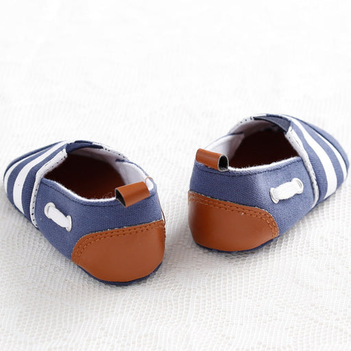 Canvas Toddlers With Striped Soft Soles For Babies