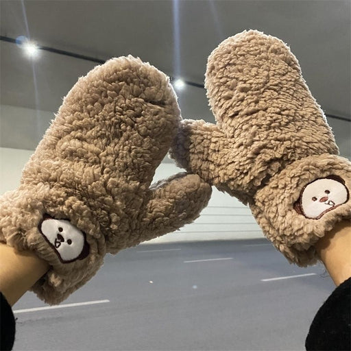 Cartoon Thickened Warm And Cold Gloves