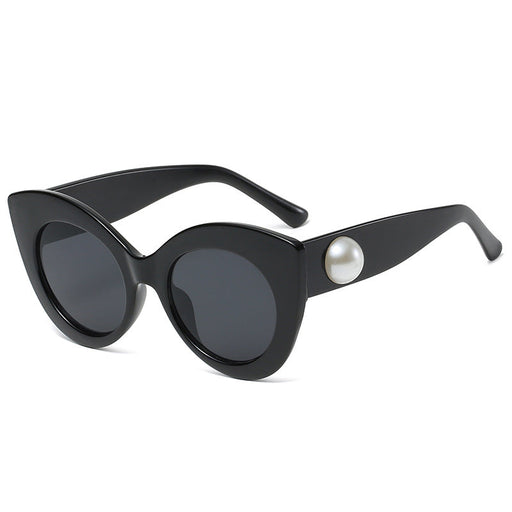 Cat Eye Large Rim Sunglasses Internet Influencer Street Snap Candy Color Pearl Glasses Women