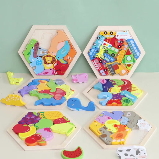 Children's Animal Fruit Creative Three-dimensional Puzzle Puzzle Educational Toys
