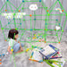 Children's DIY Bead Insertion Tent Game House With Building Blocks