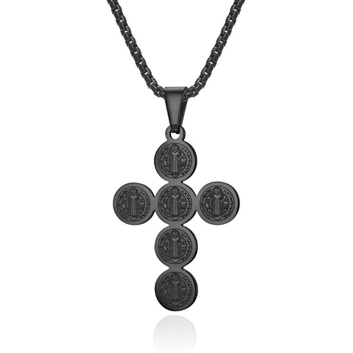 Christian Icon Cross Titanium Steel Pendant