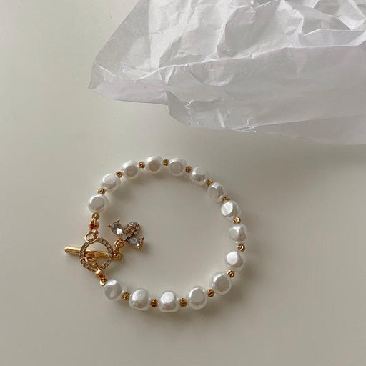 Classic Fashion Natural Stone Pearl Pendant Bracelet For Woman