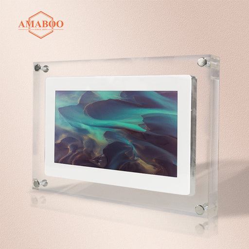 Clear crystal video infinite objects Frame Photo Battery Powered Lcd 7 Inch Digital Art Acrylic Picture Frame