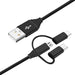 Cloth Woven Three-in-one Fast Charge Data Cable Suitable For Android TYPE-C Mobile Phone Charging Cable