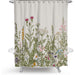 Color Floral Plant Shower Curtain Bathroom Curtain Polyester