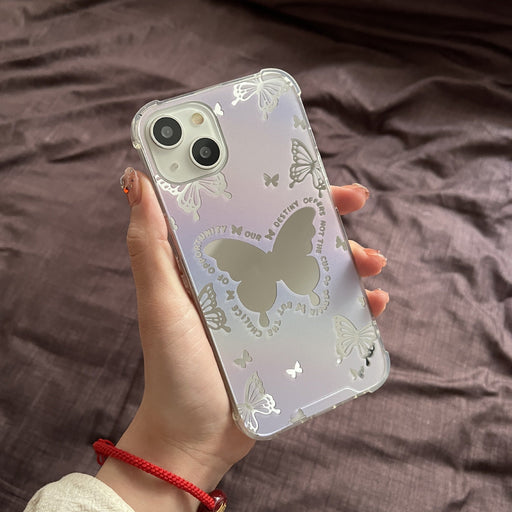 Colorized Butterfly With Cosmetic Mirror Phone Case Soft Edge