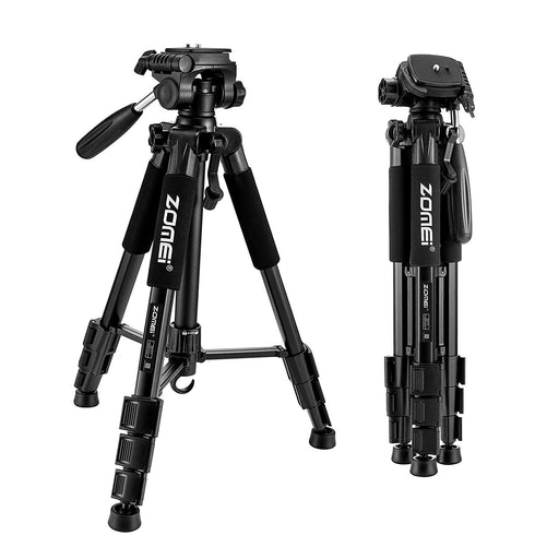 Compatible with Apple, New Zomei Tripod Z666 Professional Portable Travel Aluminum Camera Tripod Accessories Stand with Pan Head for Digital SLR Camera