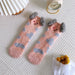 Coral Fleece Thickened Warm Women's Mid-tube Sleeping Socks