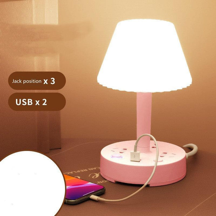 Creative Multi-function Conversion Socket Desk Lamp USB Patch Board