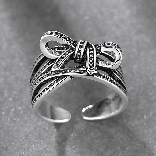Creative Personality Gutai Silver Bow Ring