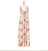Cross-border exclusive for Amazon explosions women's sling V-neck chiffon print dress sexy split beach dress