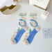 Crystal Socks Women's Summer Thin Long Flower Socks Zhuji Socks