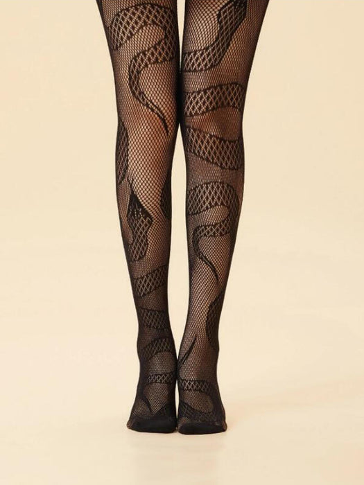 Cut-out Mesh Women's Jumpsuit Animal Stockings