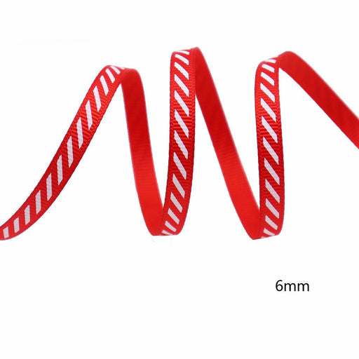 Diagonal Stripe Rib Ribbon Holiday Decoration