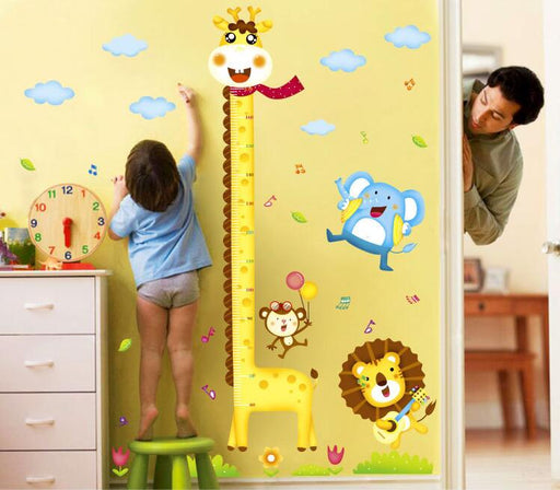Diy Giraffe Height Chart Measure Wall Stickers