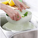 Double thickening drain basket washing basket kitchen drain basin creative fruit bowl