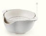 Double thickening drain basket washing basket kitchen drain basin creative fruit bowl