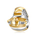 Eagle Beads Pottery Figurine Series 925 Sterling Silver Gold-plated Beads Bracelet Diy Accessories