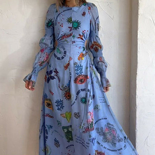 Elegant Printed And Painted Dress