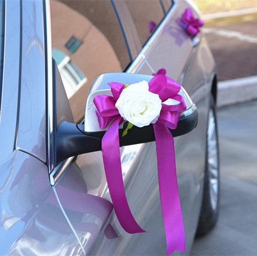 Eternal Angel Gifts Wedding Car Decoration Supplies Rear View Mirror Flowers Wedding Celebration Supplies