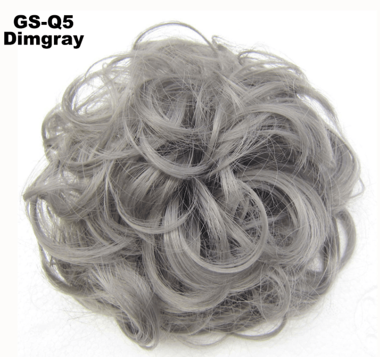 Europe, Japan, and South Korea popular hair bun fluffy natural drawstring curly hair ball head hair ring hair set female hair accessories chemical fiber hair