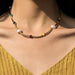 European And American Fashion Temperament Minority Natural Stone Mix Necklace