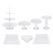 European Style Wrought Iron Cake Stand Set Wedding Dessert Stand Lace Props Plate