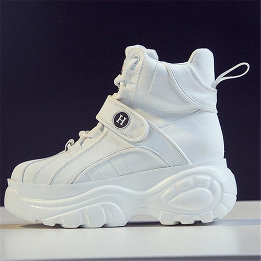 European Women'S Shoes New Style Spring New Sports Shoes Women'S Thick-Soled Inner Increase High-Top Hip-Hop Casual Shoes Women