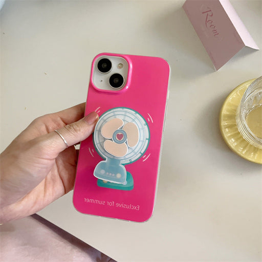 Fall Prevention Of Phone Case With Electric Fan In Summer