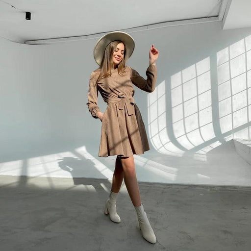 Fashion Cotton Temperament Commuter Pullover Skirt Dress