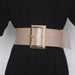 Fashion Cowhide Patent Leather With Coat Skirt Wide Belt