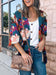 Fashion Flower Print Shirt Jacket Women Top
