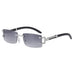 Fashion Frameless Diamond Sunglasses Men's Fashion Square-rimmed Glasses
