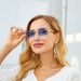 Fashion Frameless Diamond Sunglasses Men's Fashion Square-rimmed Glasses