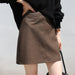 Fashion Ladies Frosted PU Leather Short Skirt