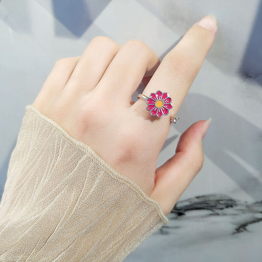Fashion Personality Rotatable Flower Ring For Women