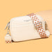 Fashion Shoulder Crossbody Bags With Rhombus Embroidered Wide Shoulder Strap Cute Small Square Bag Women