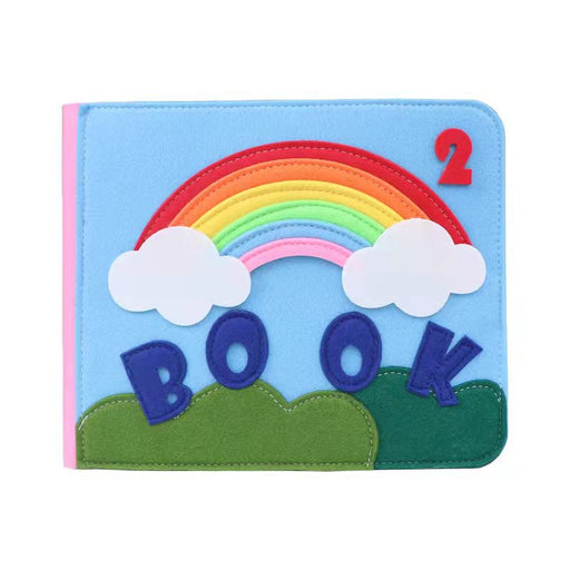 Felt Busy Board Children 3D Three-dimension Educational Learning Non-Woven Rainbow Early Education Story Book