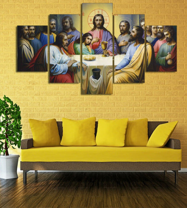 Five Pinyin Christ Jesus Abstract Dinner Paintings