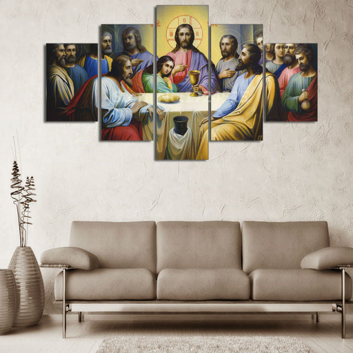 Five Pinyin Christ Jesus Abstract Dinner Paintings
