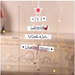 Five-pointed Star Alphabet Wooden Christmas Decorations